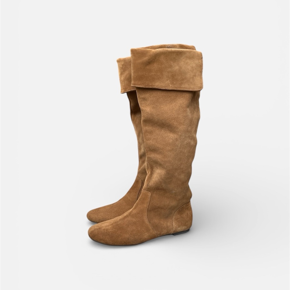 Gianni Bini Suede Pull-on Round Toe Tall Boot in Brown Size 9